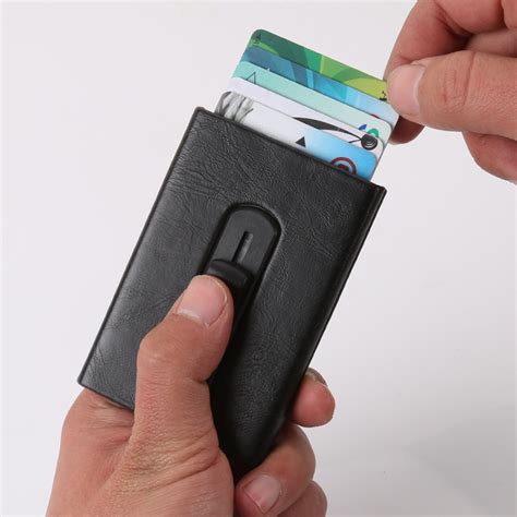 automatic pop up rfid blocking safe card case|Pop up Wallet, Slim Wallet for Men, RFID Blocking, Minimalist .